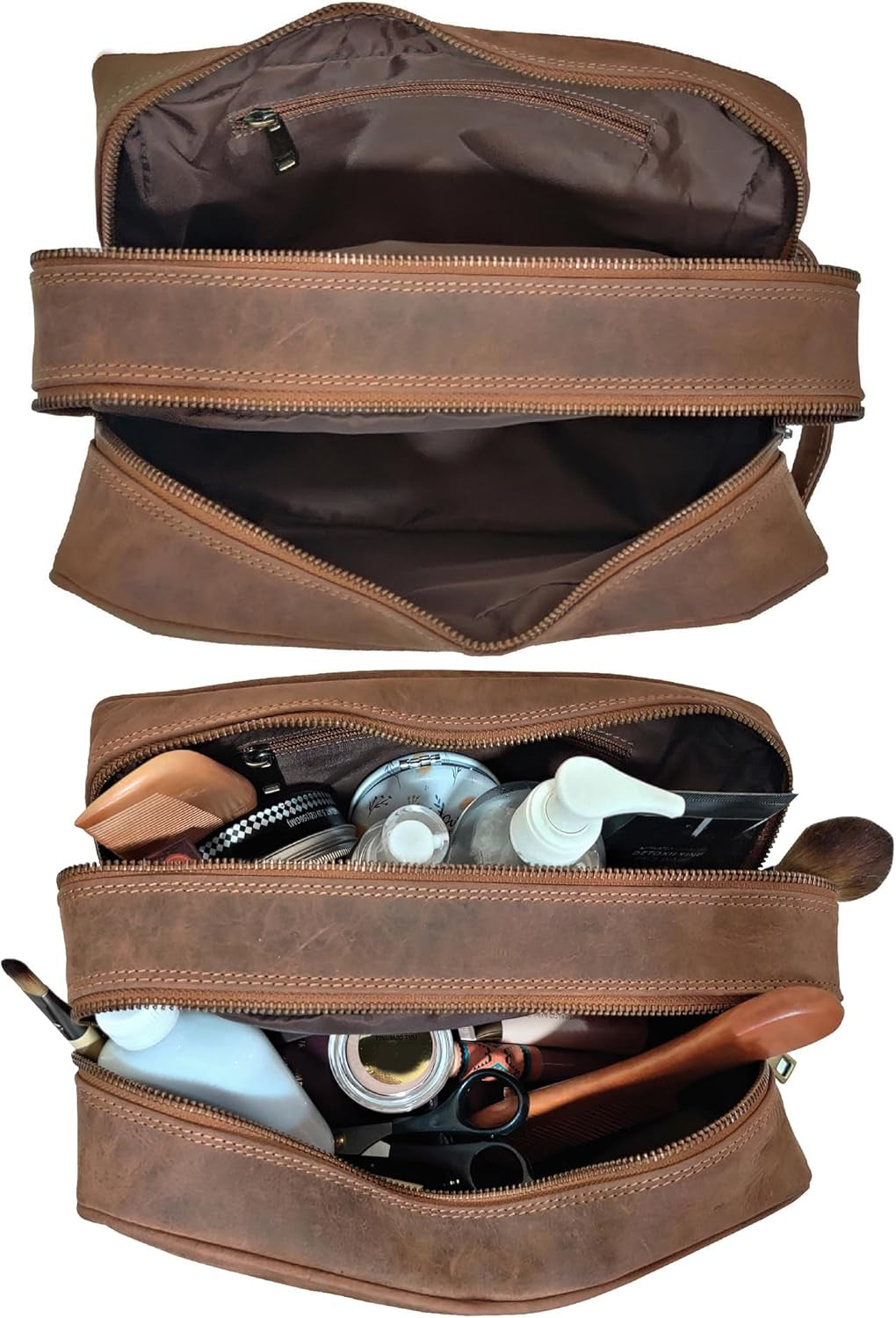 Cuir Trousse De Toilette Homme Voyage - Maquillage Trousse Toilette Femme