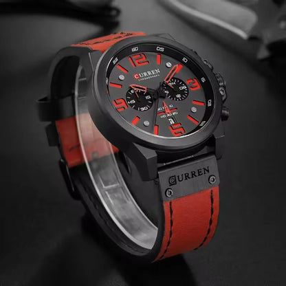 8314 Quartz Watch for Men Chronograph Sport Mens Watches Clock Leather Male Wristwatch Relogio Masculino Fashion Gift