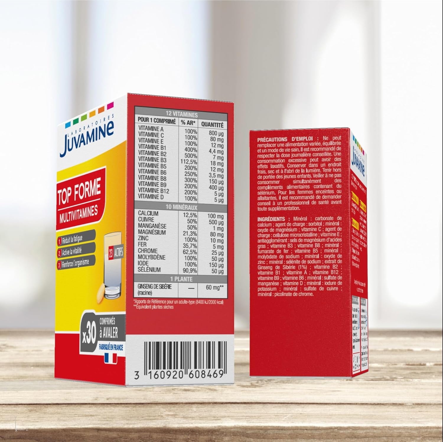 Top Forme, 12 Multivitamines & 10 Minéraux, Vitalité, Tonus, Aide À Réduire La Fatigue, Soutient L'Immunité, Programme De 1 Mois, 30 Comprimés, Fabriqué En France