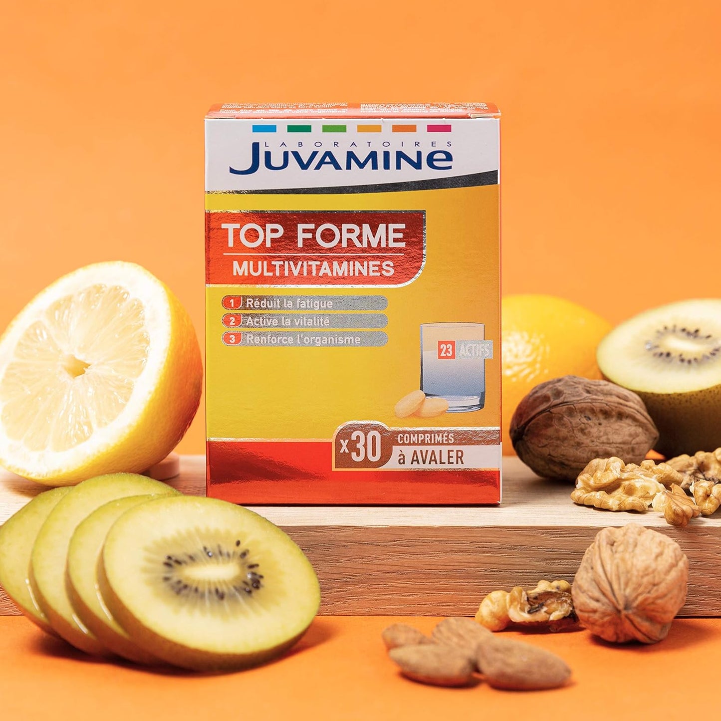Top Forme, 12 Multivitamines & 10 Minéraux, Vitalité, Tonus, Aide À Réduire La Fatigue, Soutient L'Immunité, Programme De 1 Mois, 30 Comprimés, Fabriqué En France
