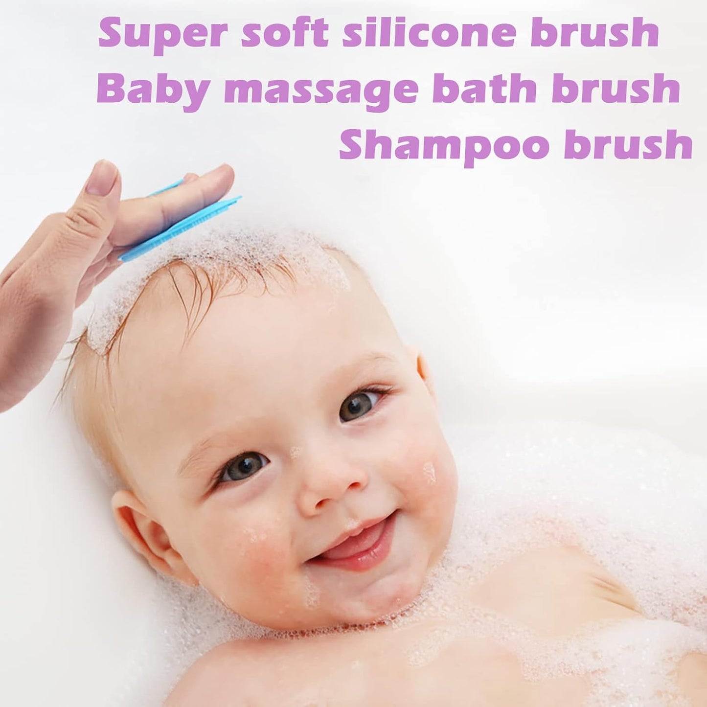 Brosse Visage Manuelle Silicone Et Brosse Exfoliante Pour Adultes，Brosse De Bain Cuir Chevelu Bebe，Brosse De Massage Bebe，Brosse À Bébé Pour Cradle Cap，Brosse En Silicone Souple (Bleu+Rose+Vert)