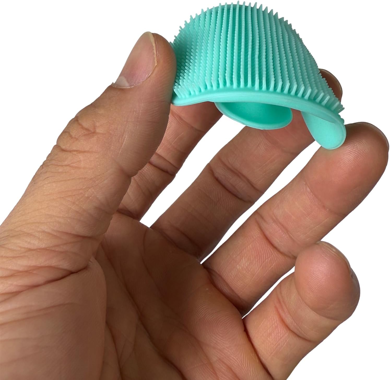 Brosse Visage Manuelle Silicone Et Brosse Exfoliante Pour Adultes，Brosse De Bain Cuir Chevelu Bebe，Brosse De Massage Bebe，Brosse À Bébé Pour Cradle Cap，Brosse En Silicone Souple (Bleu+Rose+Vert)