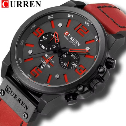 8314 Quartz Watch for Men Chronograph Sport Mens Watches Clock Leather Male Wristwatch Relogio Masculino Fashion Gift