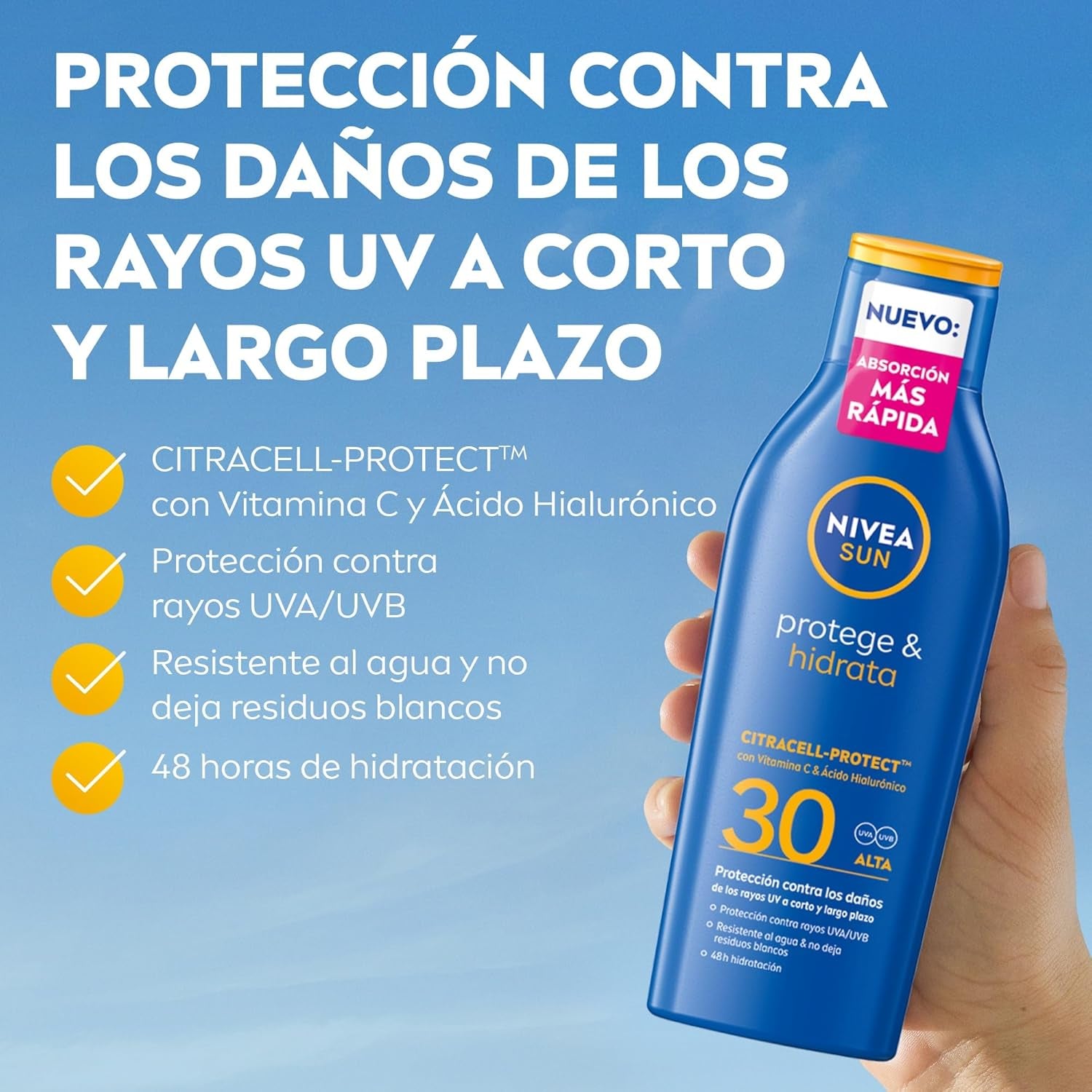 NIVEA SUN Protege & Hidrata - Leche Solar FP30 