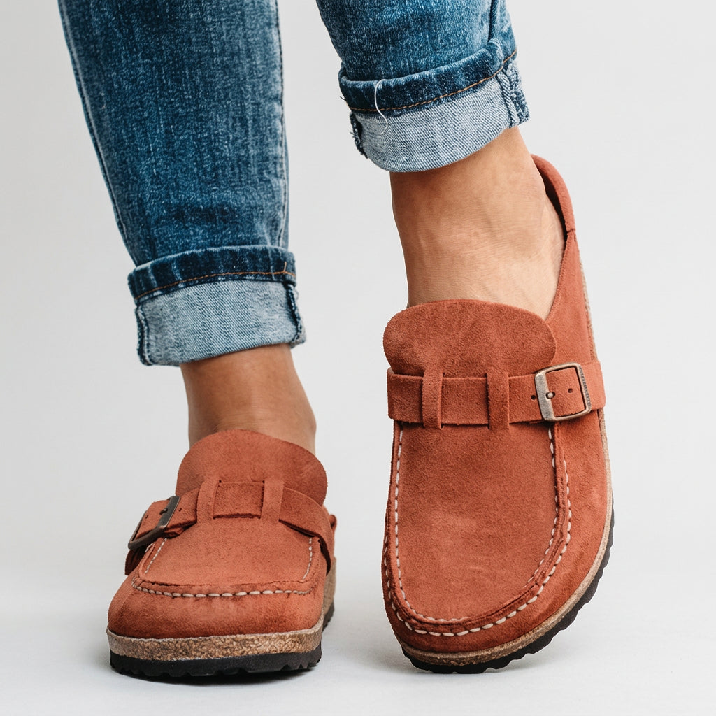 Women Buckle Clogs Slip on Casual Everyday Comfort